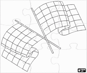 Pintar Puzle de banderes de quadres
