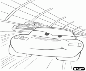 Pintar Raig McQueen molt concentrat durant la carrera