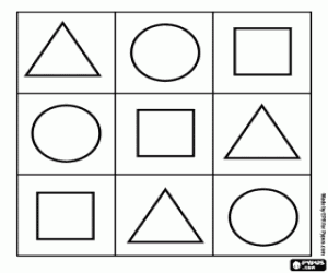 Pintar Reconeix les formes simples: rodones, quadrats i triangles