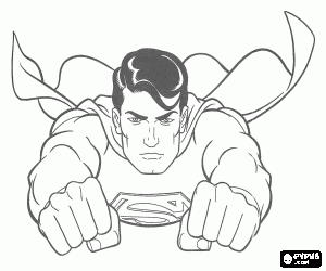 Pintar Superman, el superheroi volant