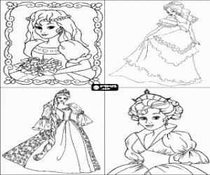 Pintar Targetes invitaci� per festa d'aniversari amb dibuixos de princeses