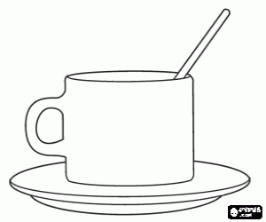 Pintar Tassa amb platet i cullereta