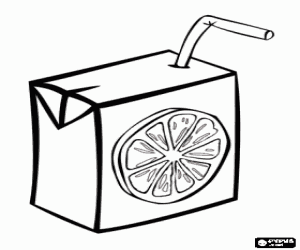 Pintar Tetrabric individual o cartr� de suc de fruita amb una canyeta per beure