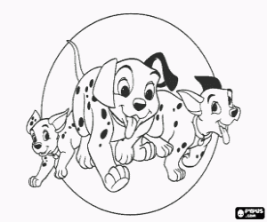 Pintar Tres gossets d�lmates
