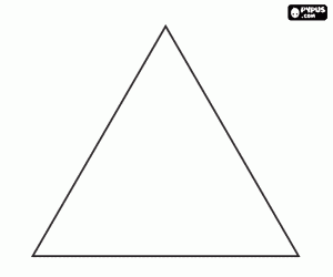 Pintar Triangle equilater, pol�gon regular amb tres costats iguals