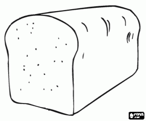 Pintar Un pa fet en un moltlle per a tallar a llesques, igual que un pa de motlle prellescat