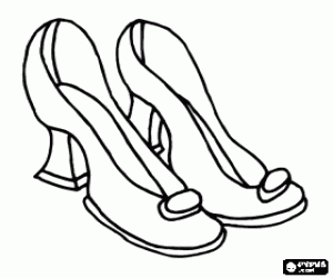 Pintar Un parell de elegants sabates de tal� alt