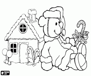 Pintar Una caseta de nines i un osset de peluix, preciosos regals de Nadal