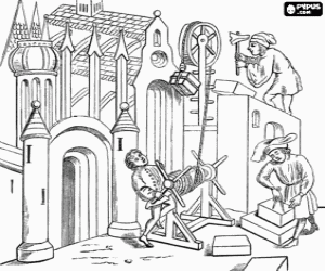 Pintar Una catedral g�tica en construcci�