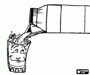 Pintar Vas o got de vidre omplint-se amb el l�quid d'un tetrabrick