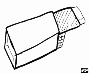 Pintar Xiclets, un paquet de xiclets o goma de mastegar de forma rectangular, prims i plans