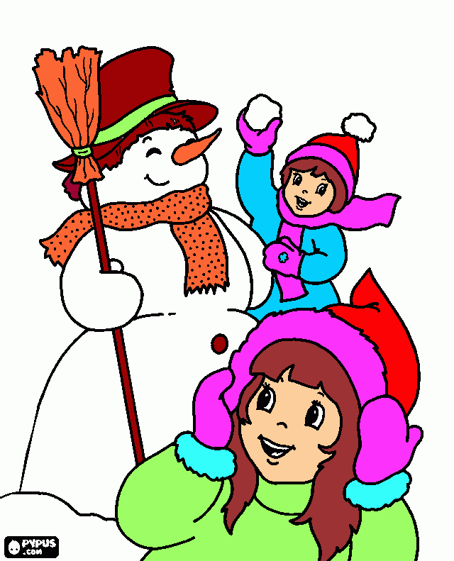 pinta al ninot de neu am las nenas per 2n 
