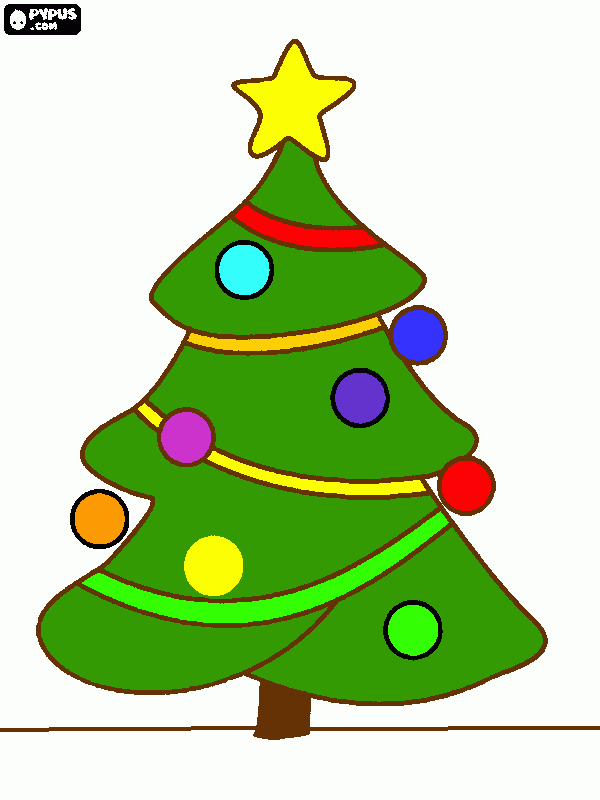 pinta arbre de nadal guarnit