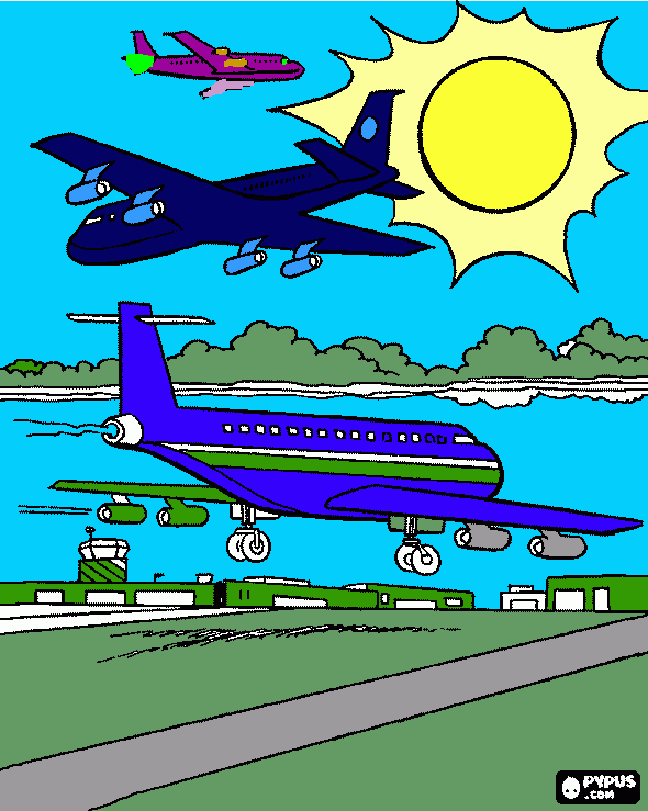 pinta avions a l'aeroport