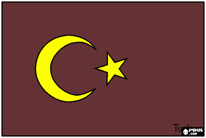 pinta Bandera de Turquia
