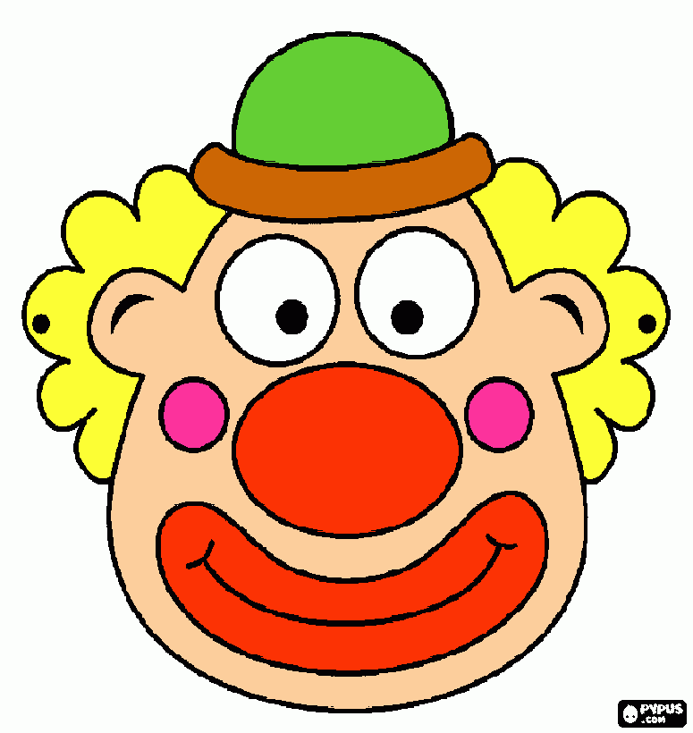 pinta careta de pallasso amb barret