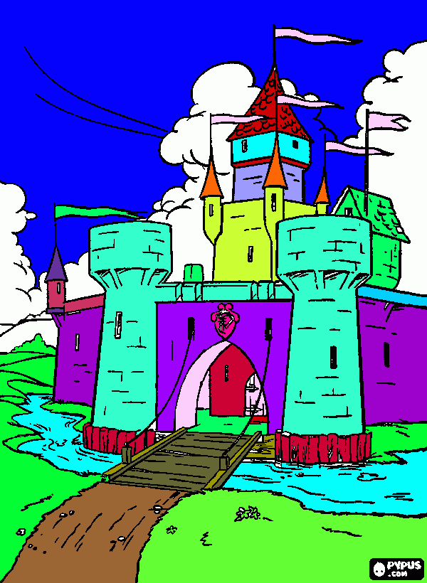 pinta castell medieval