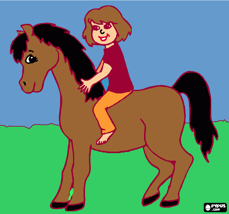 pinta cavall amb nena