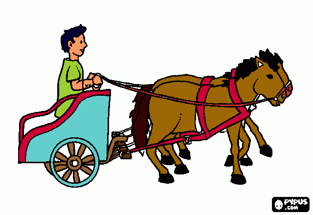 pinta ciutada roma amb els seus cavalls