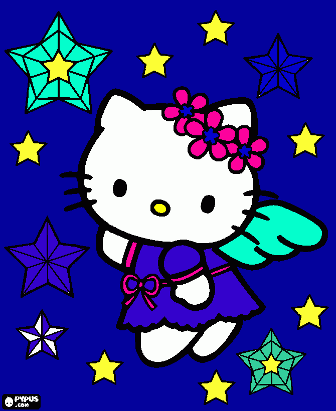 pinta dibuix angelet H. Kitty