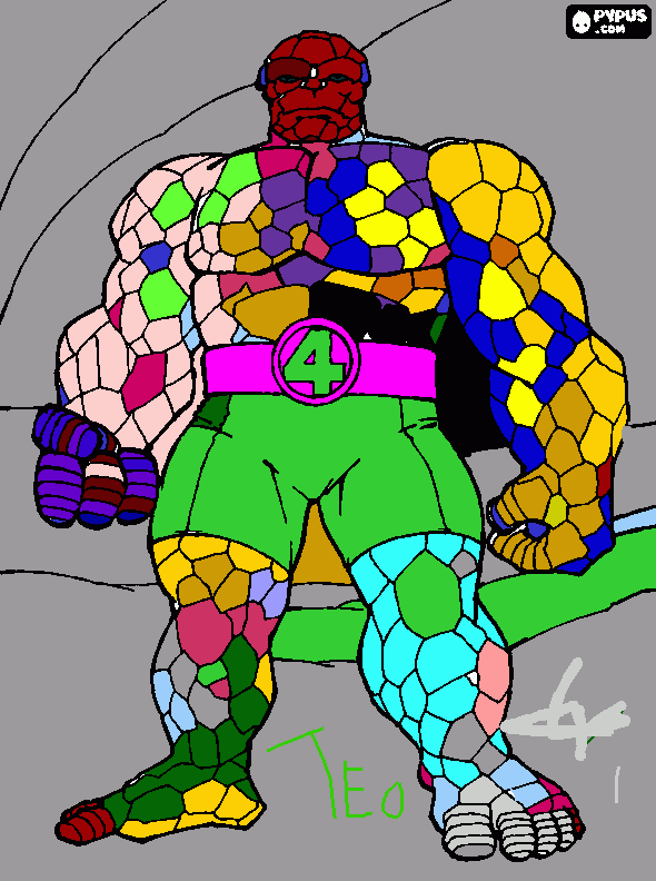 pinta dibujo de la cosa para imprimir