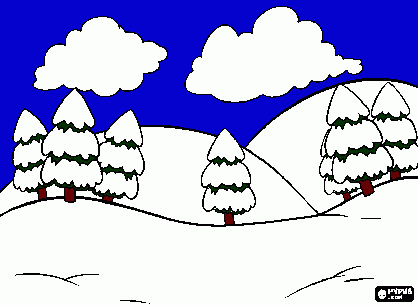 pinta Dibujo invernal