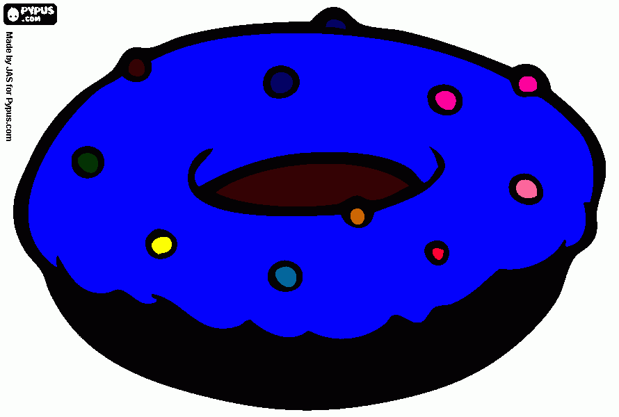 pinta donut blau