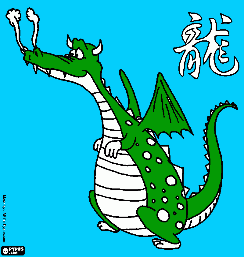 pinta dragon verde