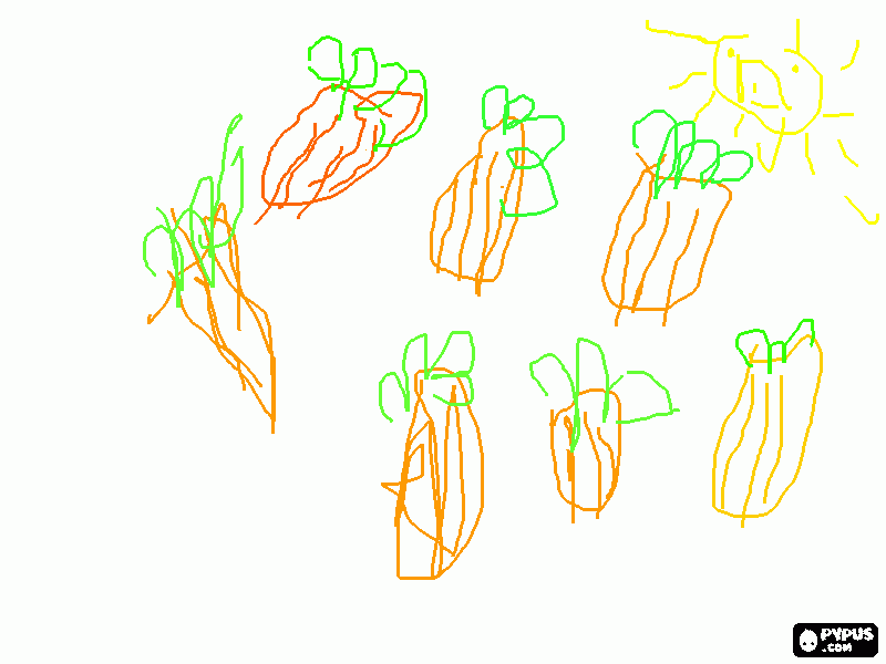 pinta El huerto de las zanahorias