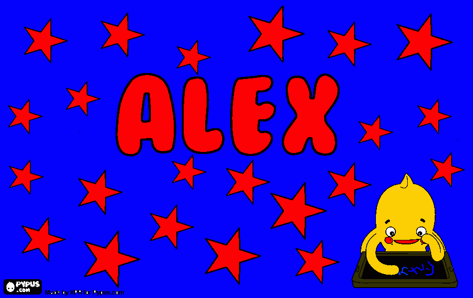 pinta el nom de Alex