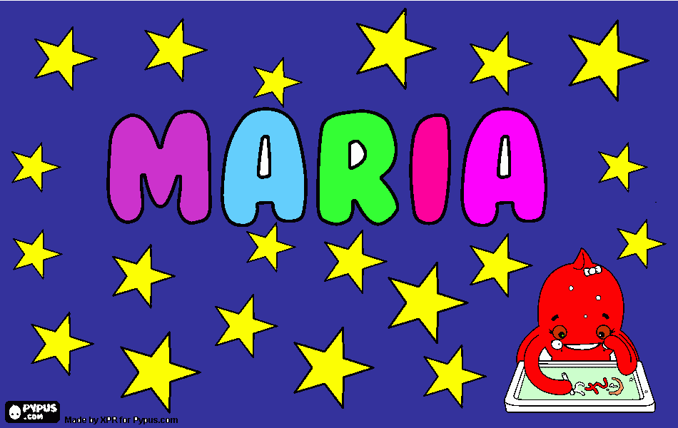 pinta  el nom maria