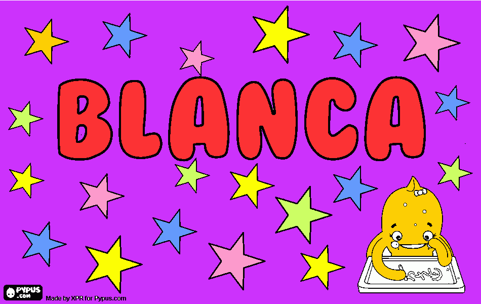 pinta el teu nom Blanca