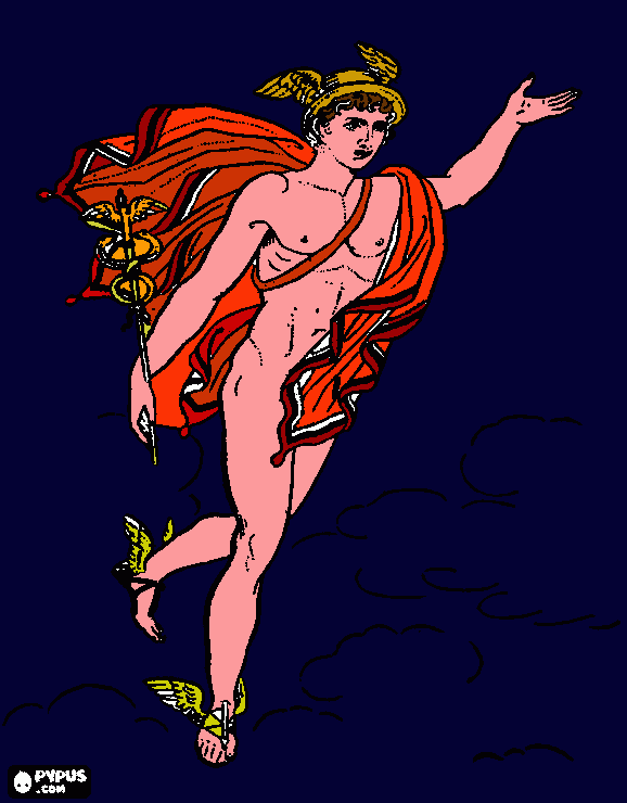 pinta ELdeu MERCURI deu del comerc en la mitologia romana