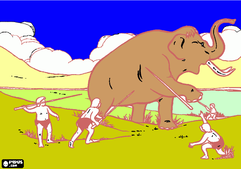 pinta els caçadors de mamuts