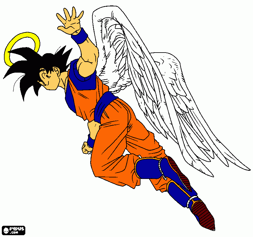 pinta goku en angel