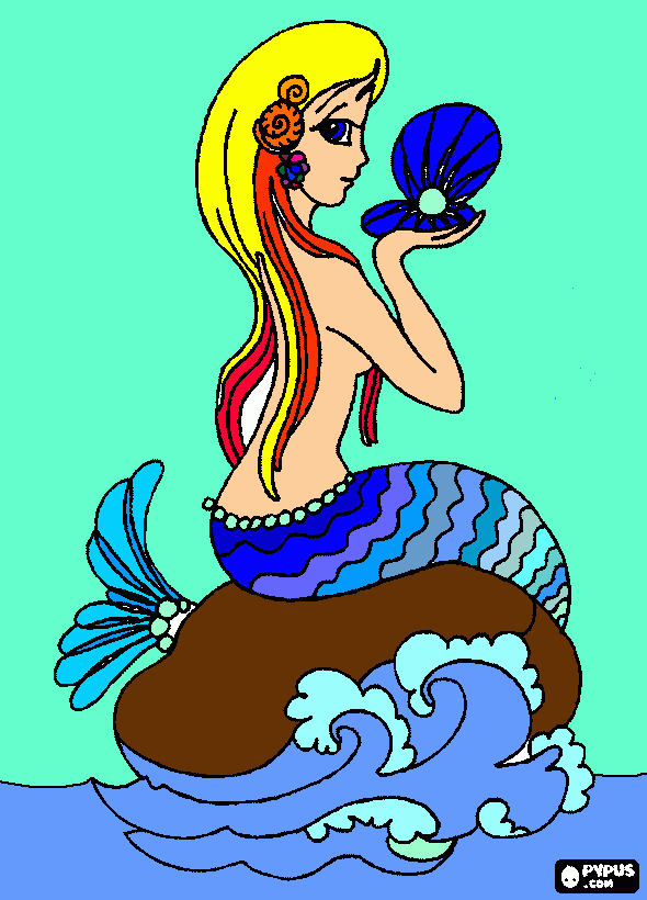 pinta LA SIRENA I LA PERLA
