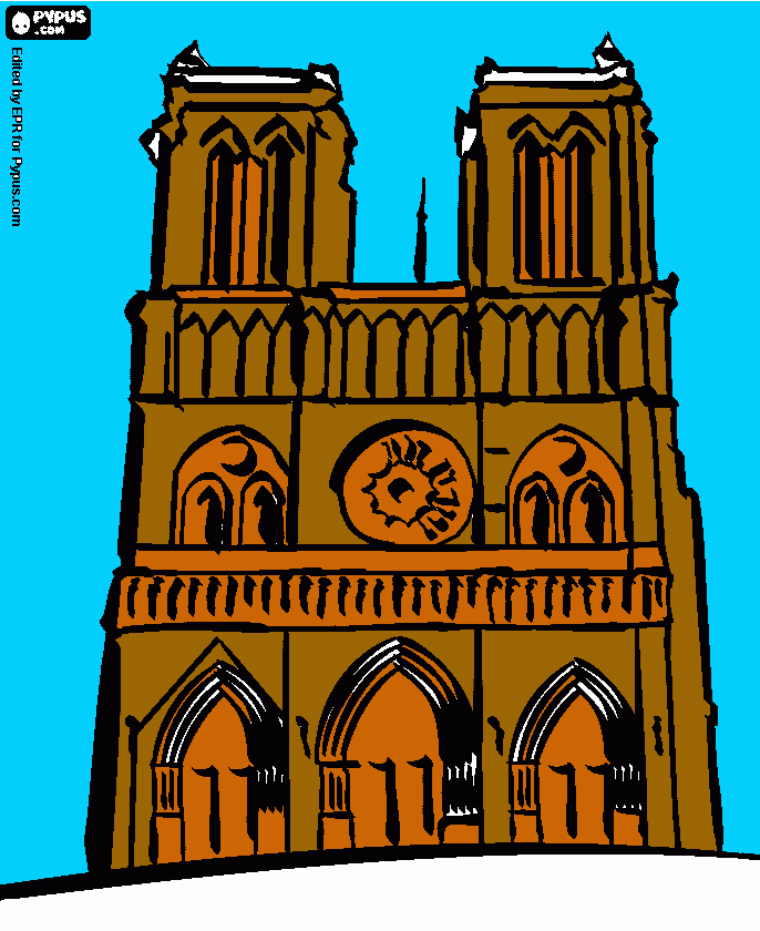 pinta La torre de Notre Dame