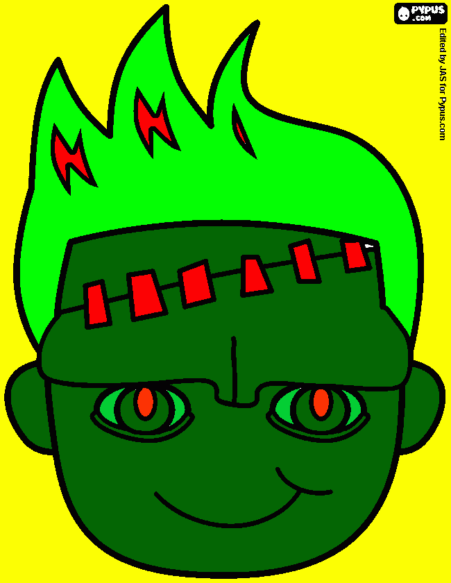 pinta mascara frankenstein