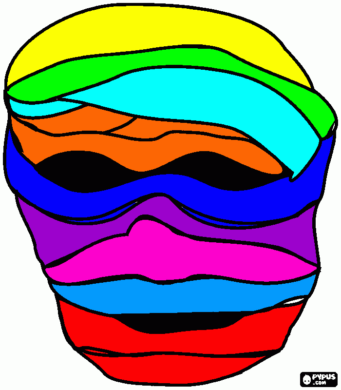 pinta momia colorida