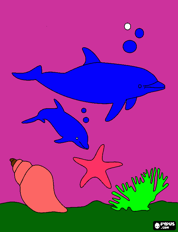 pinta pintura de los delfines