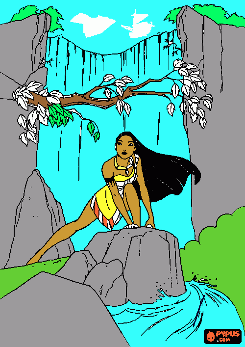pinta Pocahontas al riu