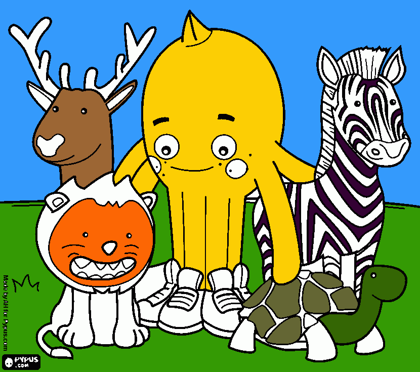 pinta Pypus i els animals