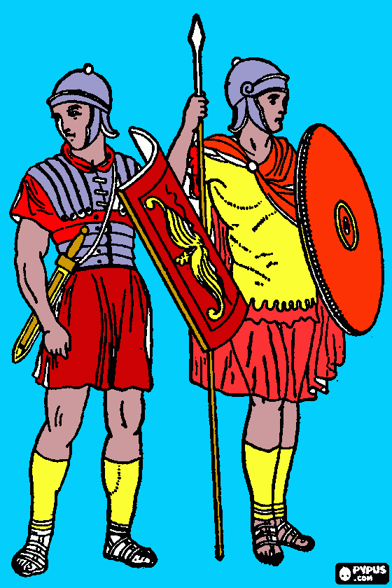 pinta soldats d'infanteria de l'exercit roma 