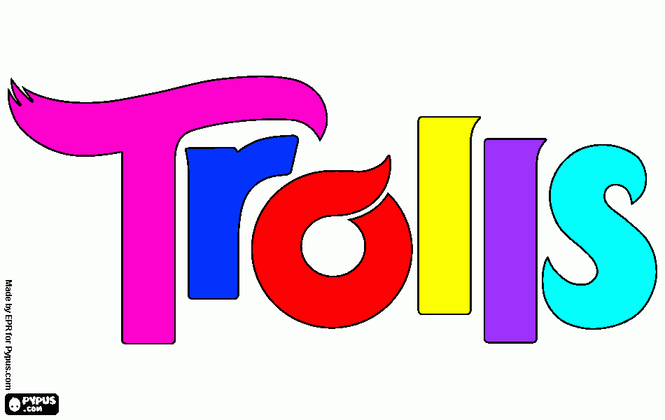 pinta trolls el logo de colors