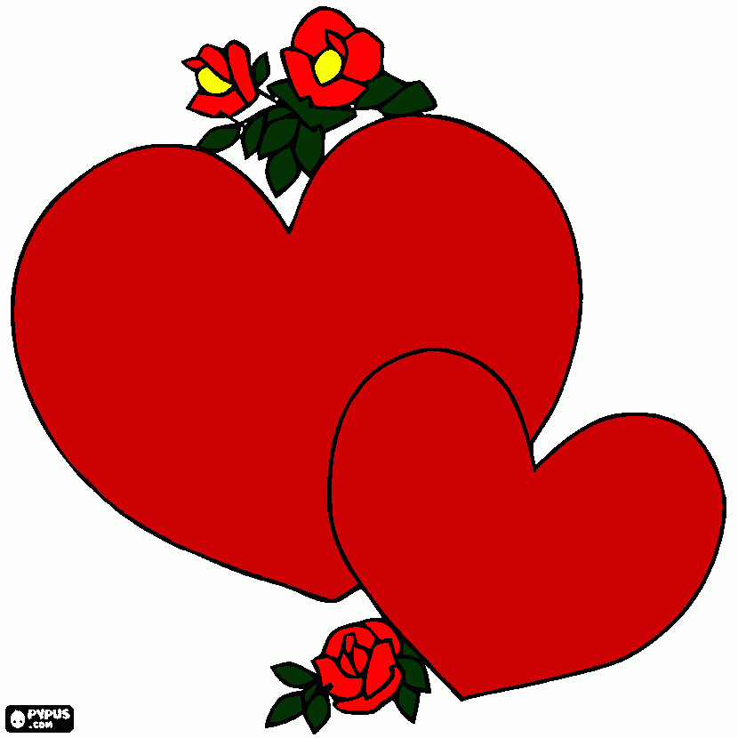 pinta un cor amb roses al botant