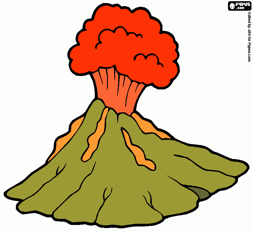 pinta Un volcá en erupció
