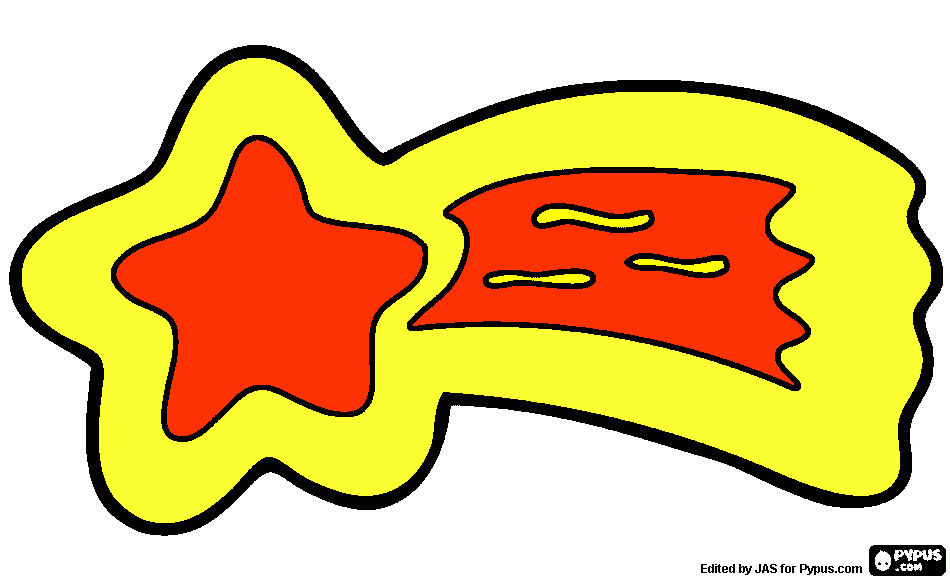 pinta una estrella fugas de un  altre planeta