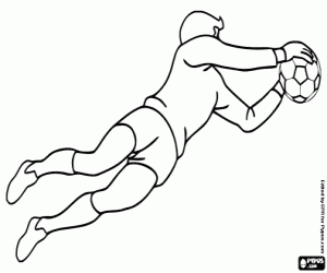 Pintar Una acció d'un porter de futbol