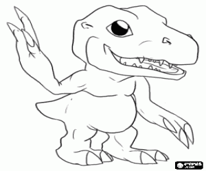Pintar Agumon, un digimon