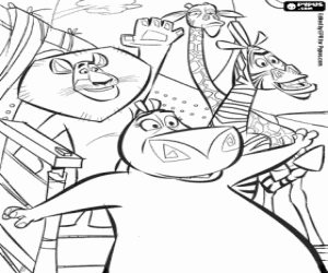 Pintar Alex, Marty, Gloria i Melman, Madagascar